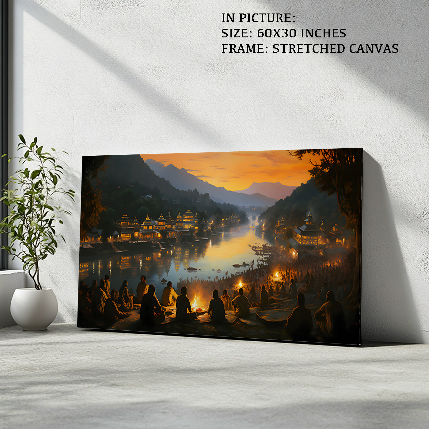 Artwork in Natural Wood Frame