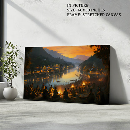 Artwork in Natural Wood Frame