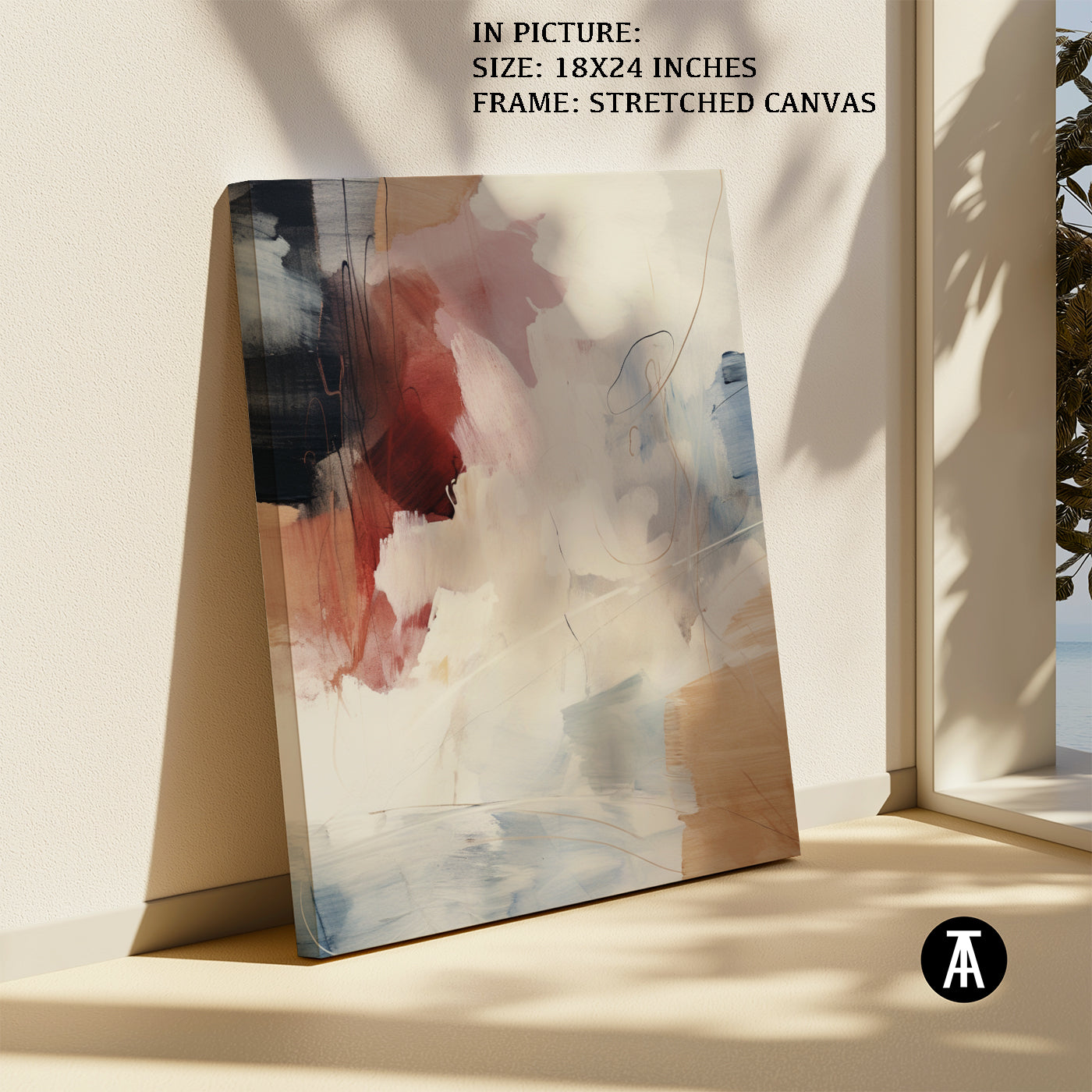 Artwork in Natural Wood Frame