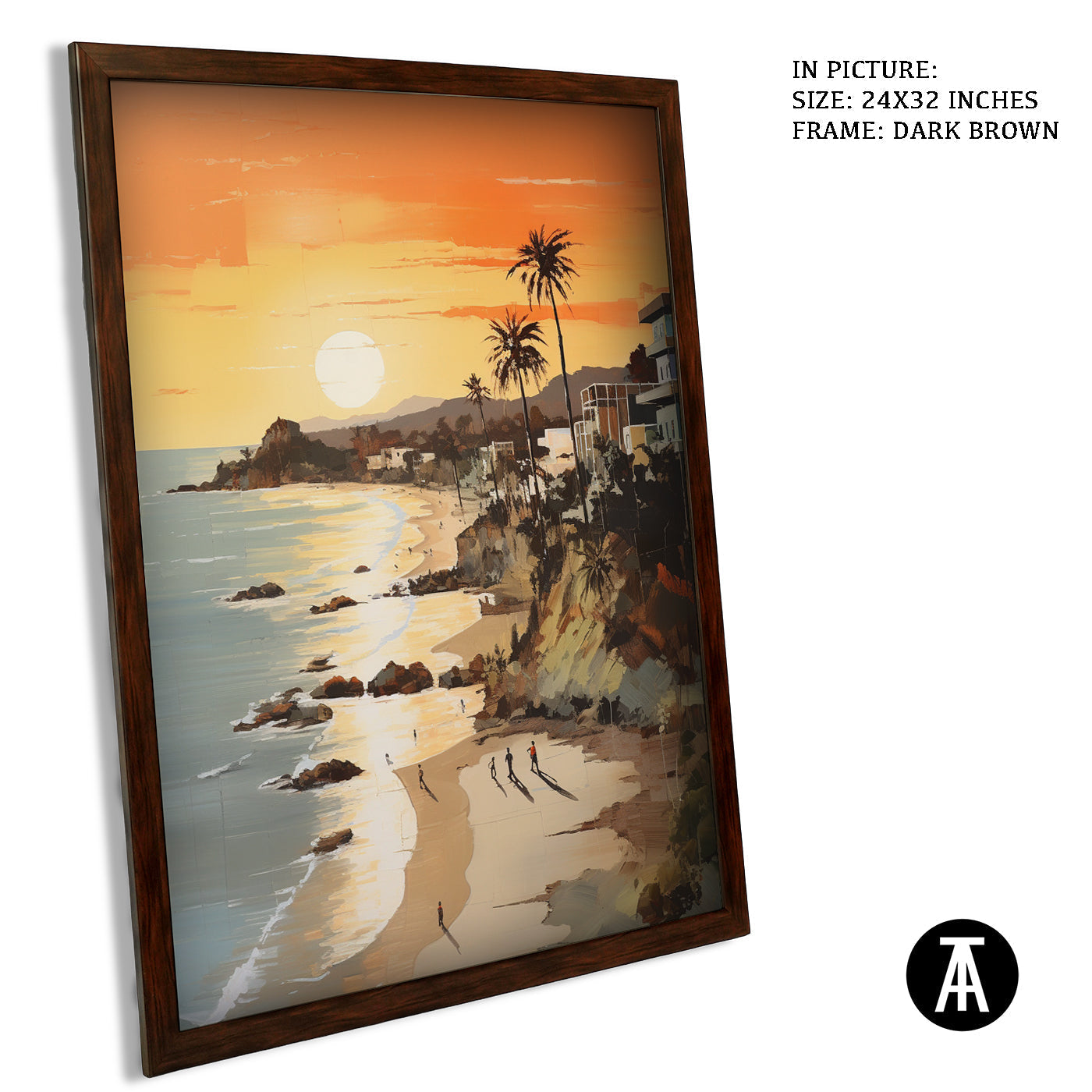 Artwork in Metal Champagne Gold Frame