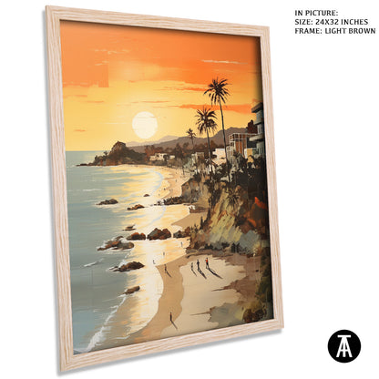 Artwork in Dark Brown Frame