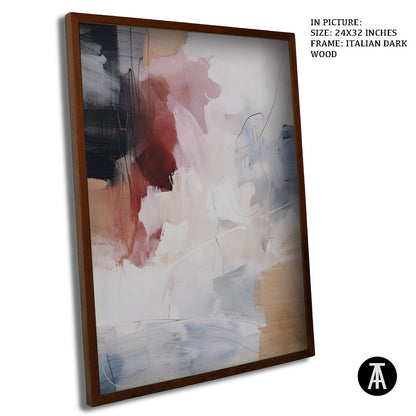 Artwork in Dark Wood Frame