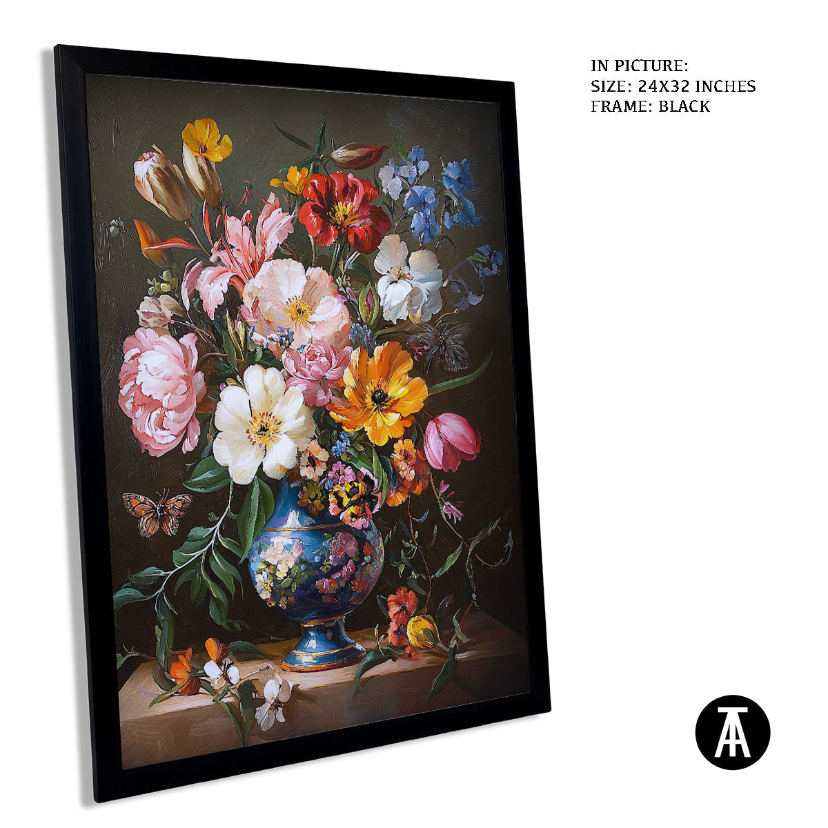 Sample Artwork in Black Frame