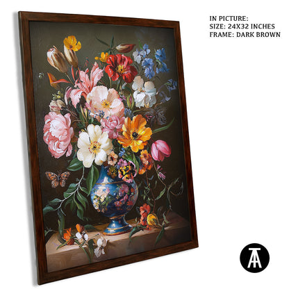 Sample Artwork in Dark Brown Frame