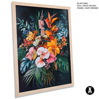 Artwork in Dark Brown Frame