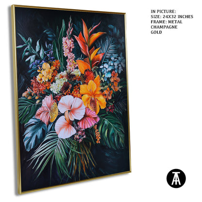 Artwork in Light Brown Frame