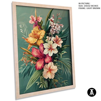 Artwork in Dark Brown Frame