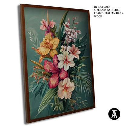 Artwork in Dark Wood Frame