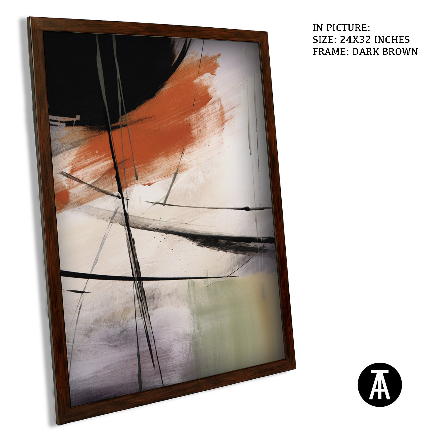 Artwork in Metal Champagne Gold Frame