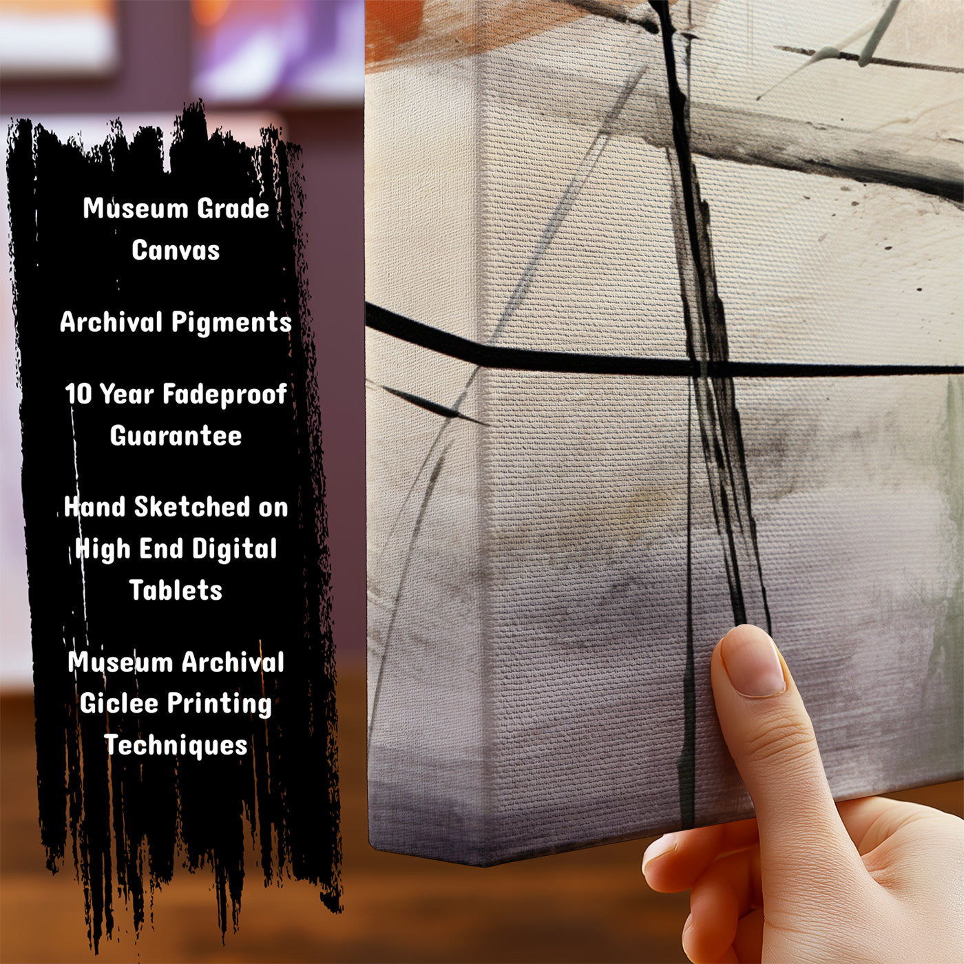 Information about Abstract Canvas Art Print