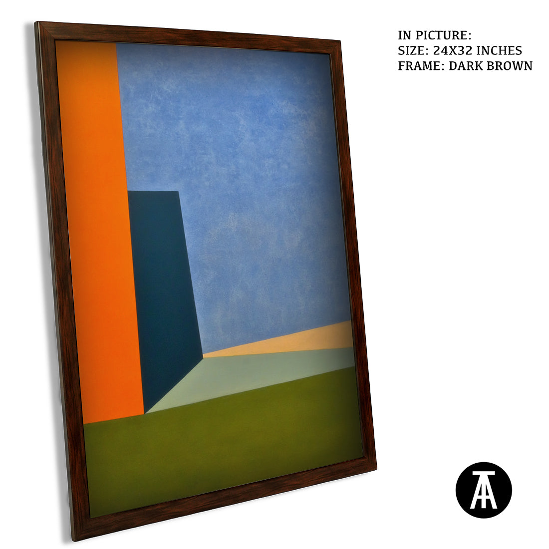 Artwork in Dark Brown Frame