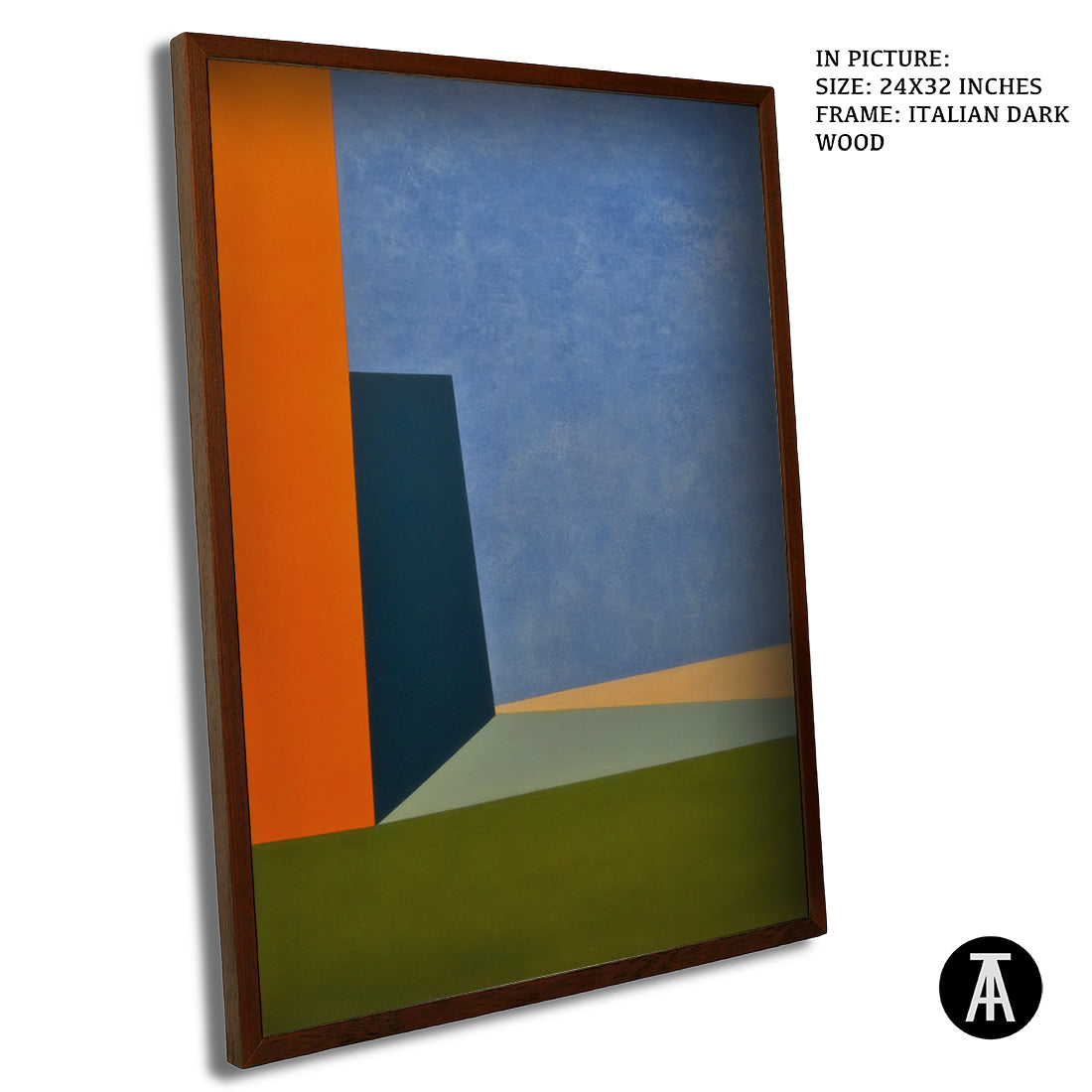 Artwork in Dark Wood Frame