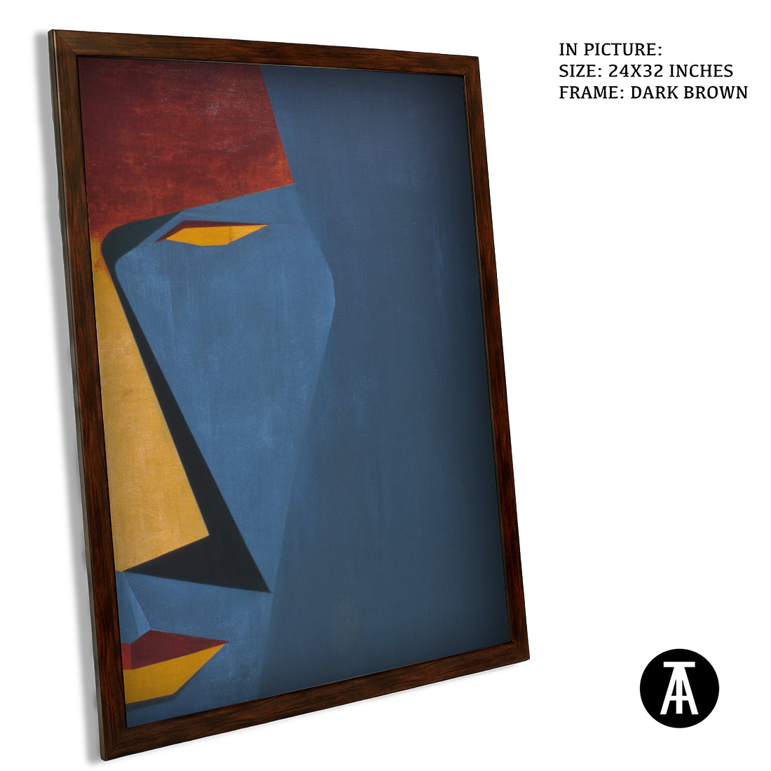 Artwork in Dark Brown Frame