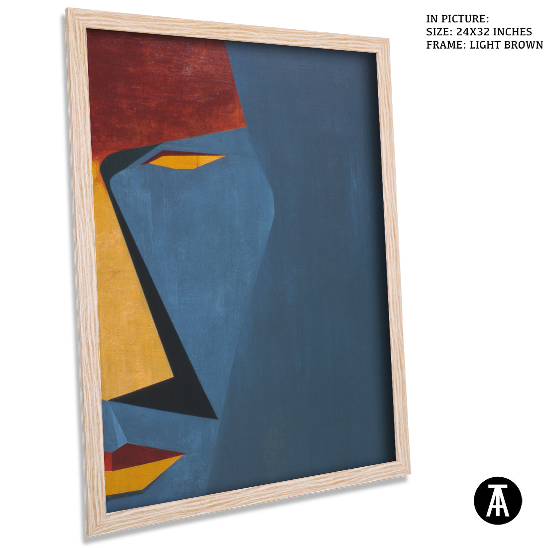 Artwork in Light Brown Frame