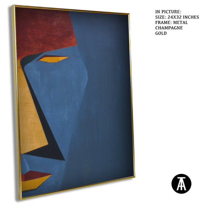 Artwork in Metal Champagne Gold Frame