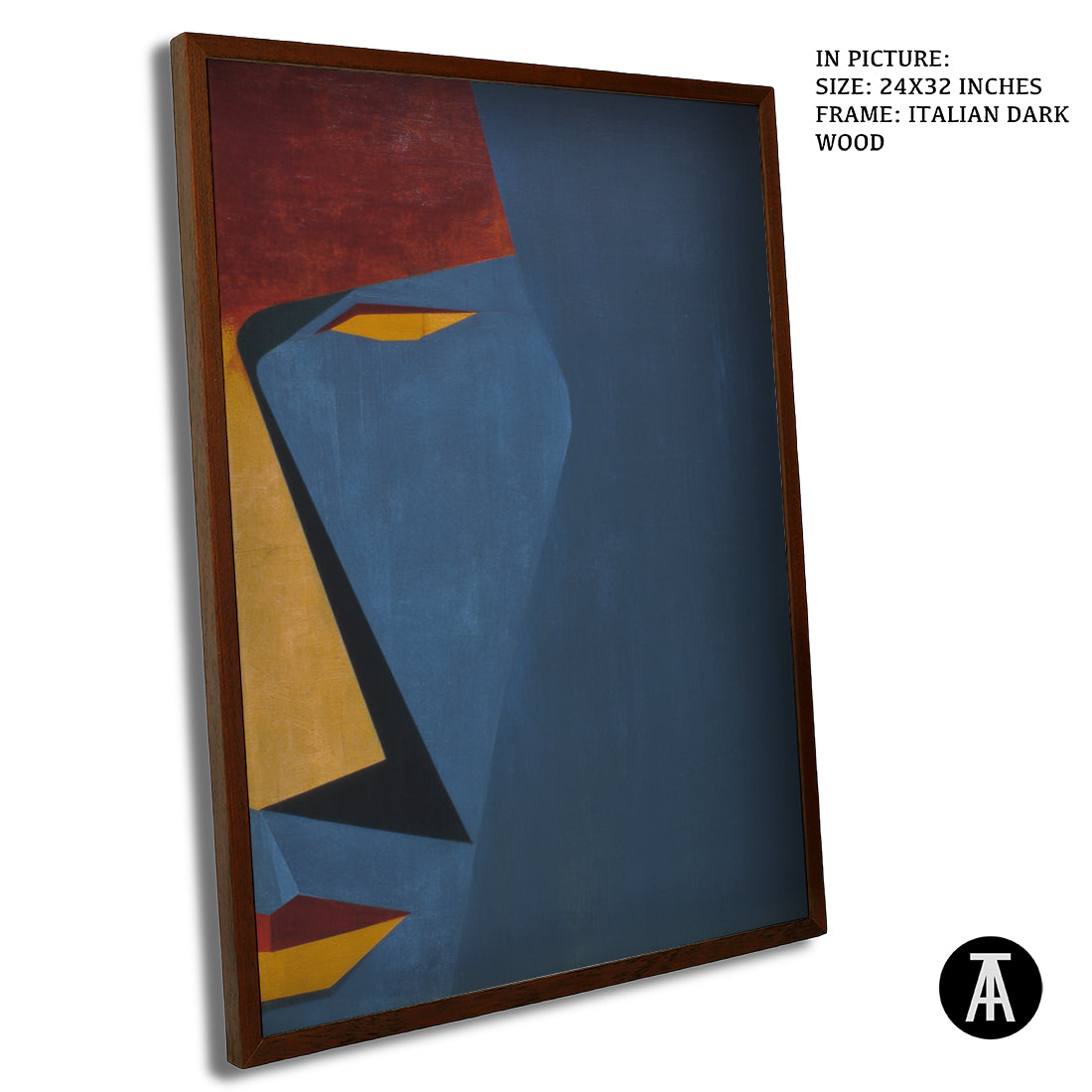 Artwork in Dark Wood Frame