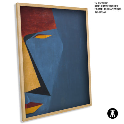 Artwork in Natural Wood Frame
