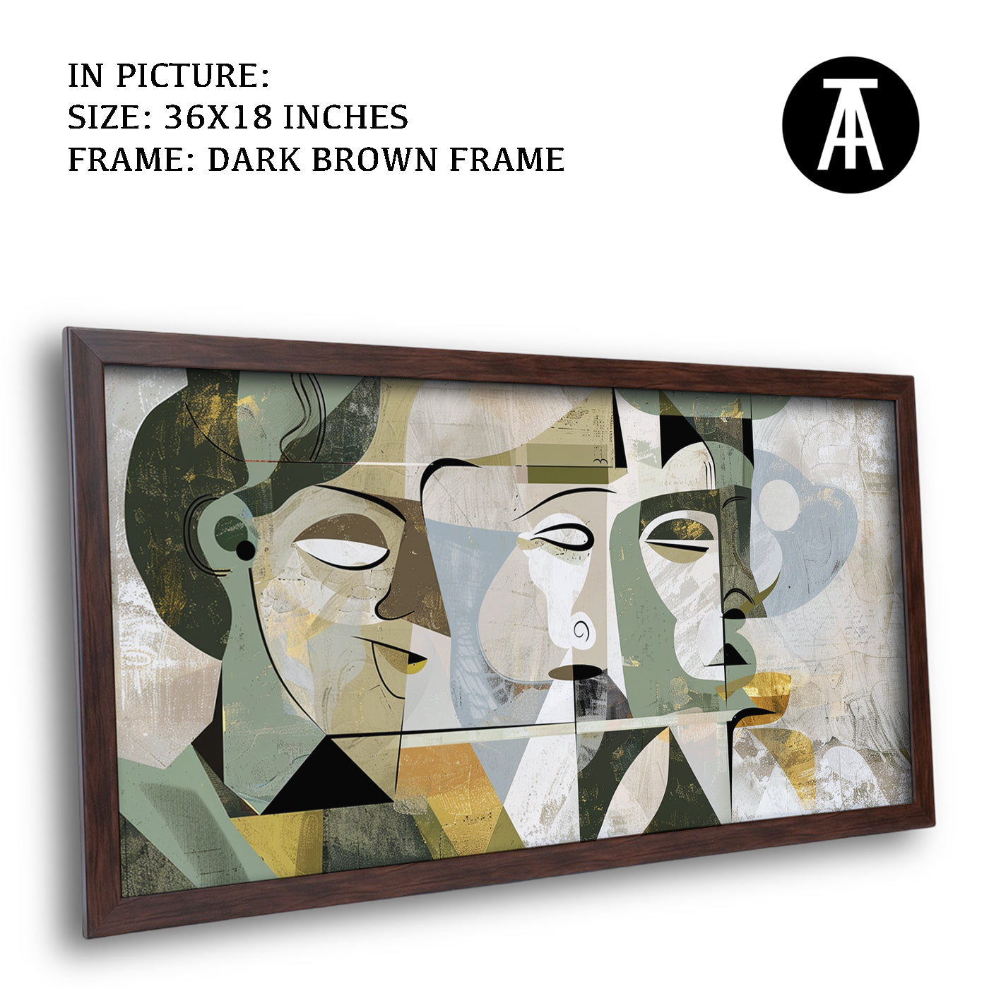 Artwork in Metal Champagne Gold Frame