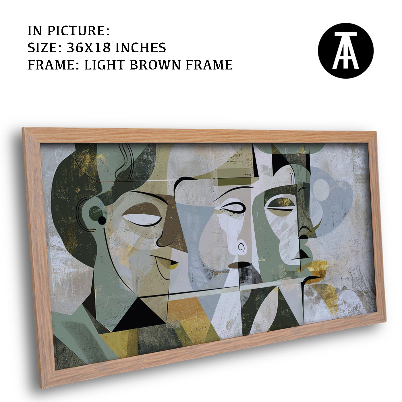 Artwork in Dark Brown Frame