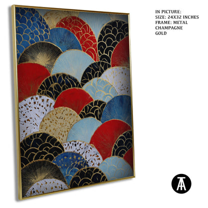 Artwork in Light Brown Frame