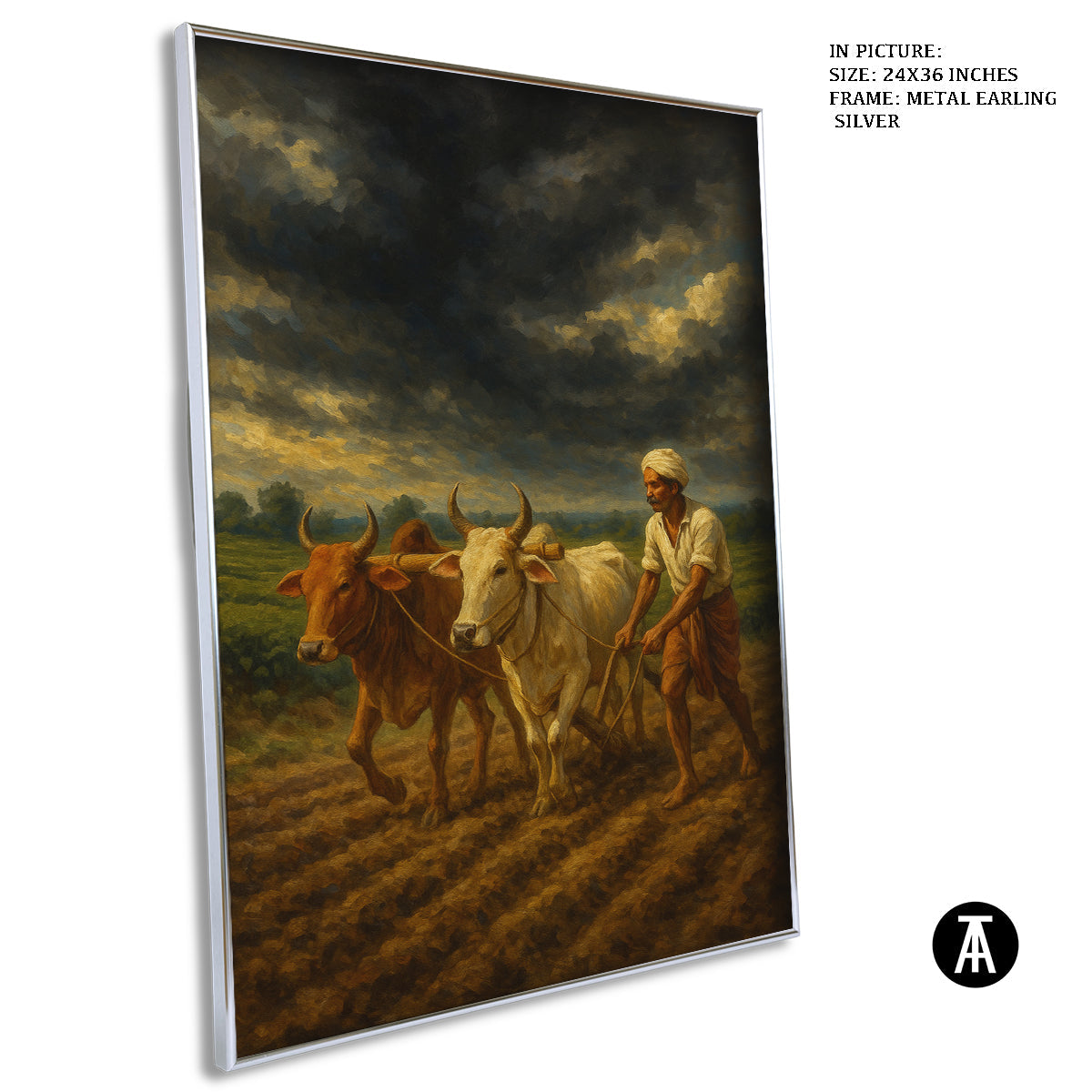 Artwork in Metal Earling Silver Frame