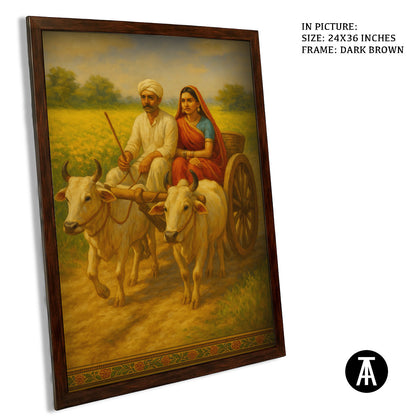 Artwork in Dark Brown Frame
