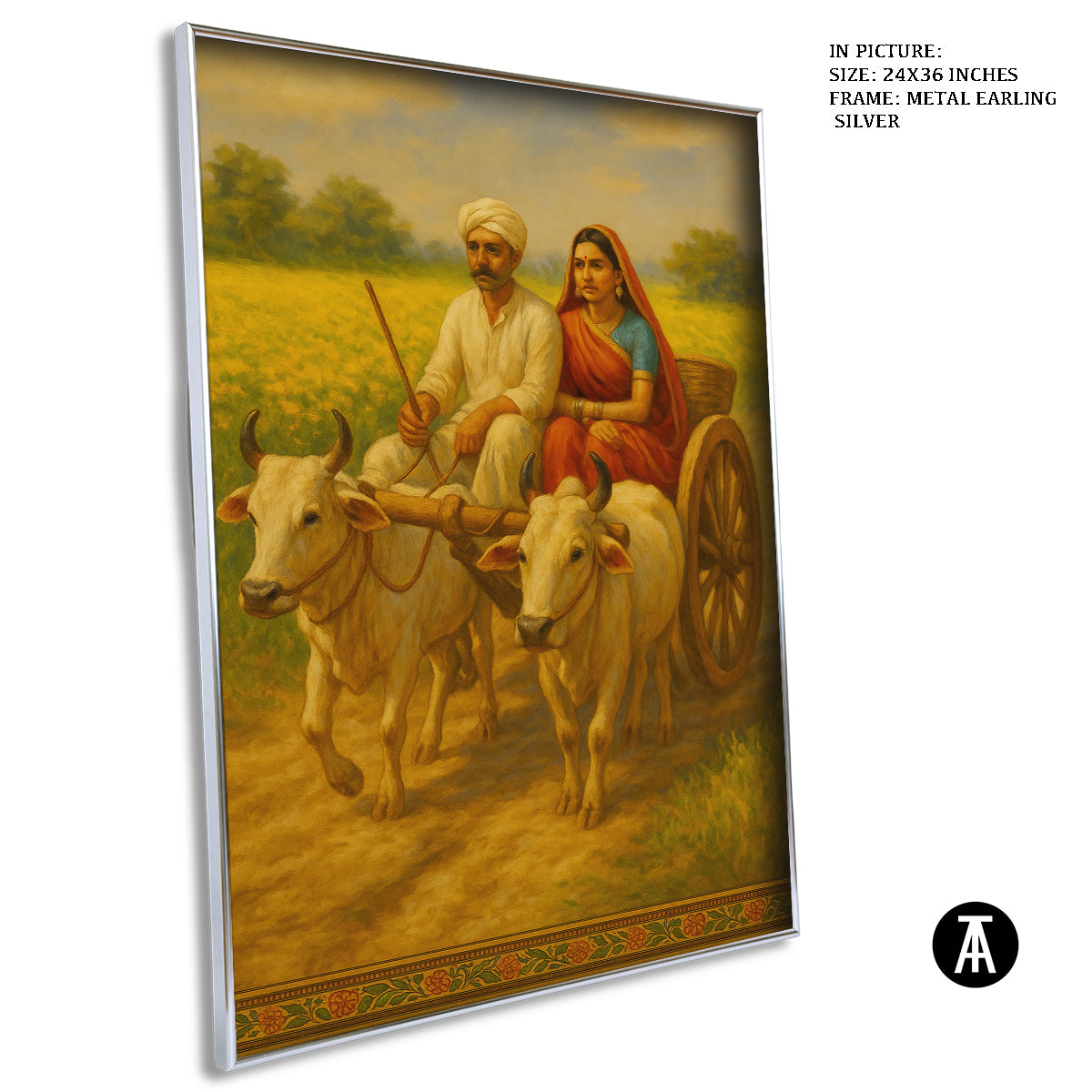 Artwork in Metal Earling Silver Frame