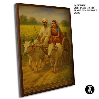 Artwork in Dark Wood Frame