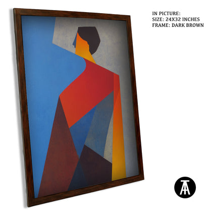Artwork in Dark Brown Frame