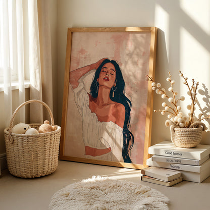 Boho Art Painting in a Lifestyle Setting