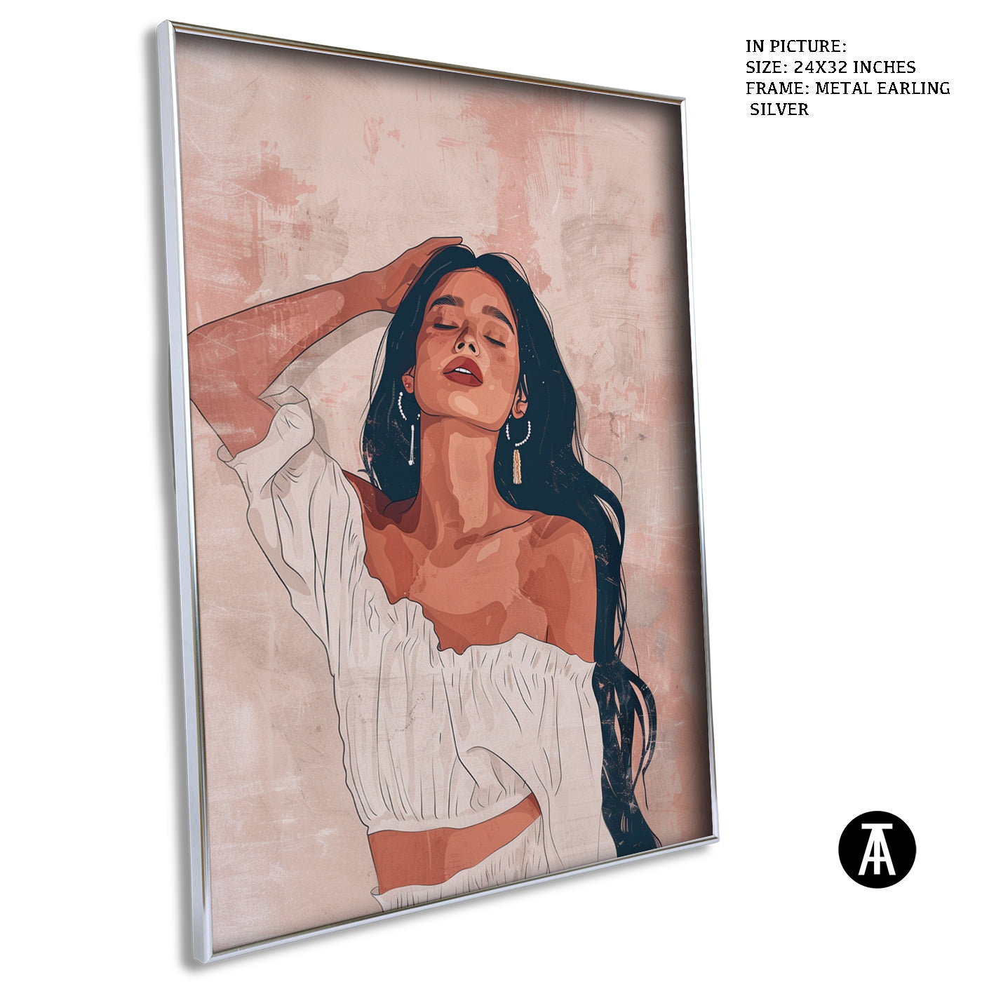 Artwork in Metal Earling Silver Frame