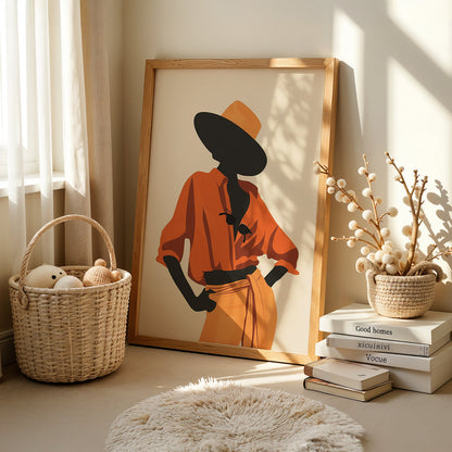 Boho Art Painting in a Lifestyle Setting