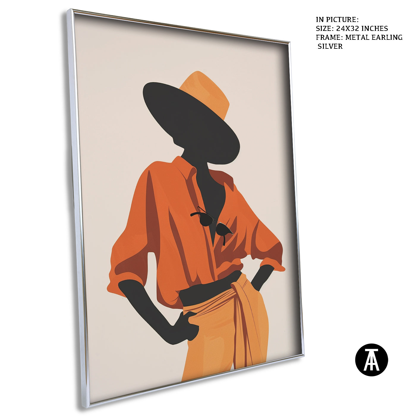 Artwork in Metal Earling Silver Frame