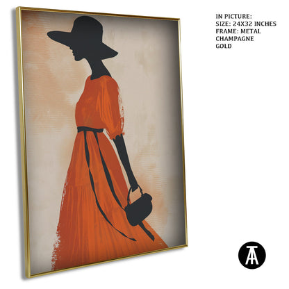 Artwork in Metal Champagne Gold Frame