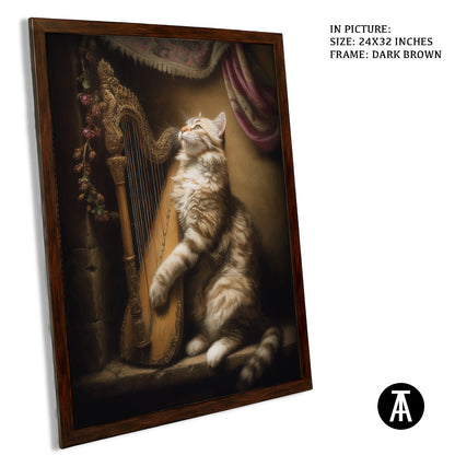 Artwork in Dark Brown Frame