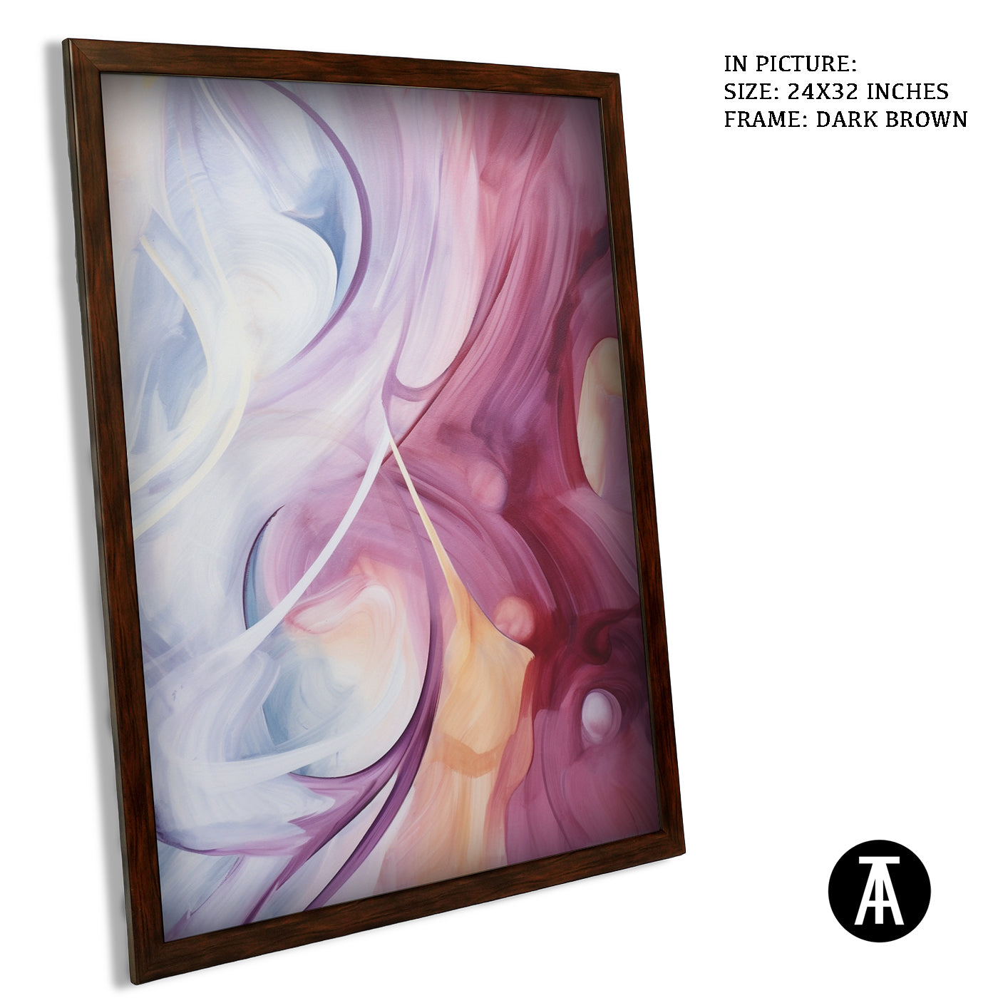 Artwork in Metal Champagne Gold Frame