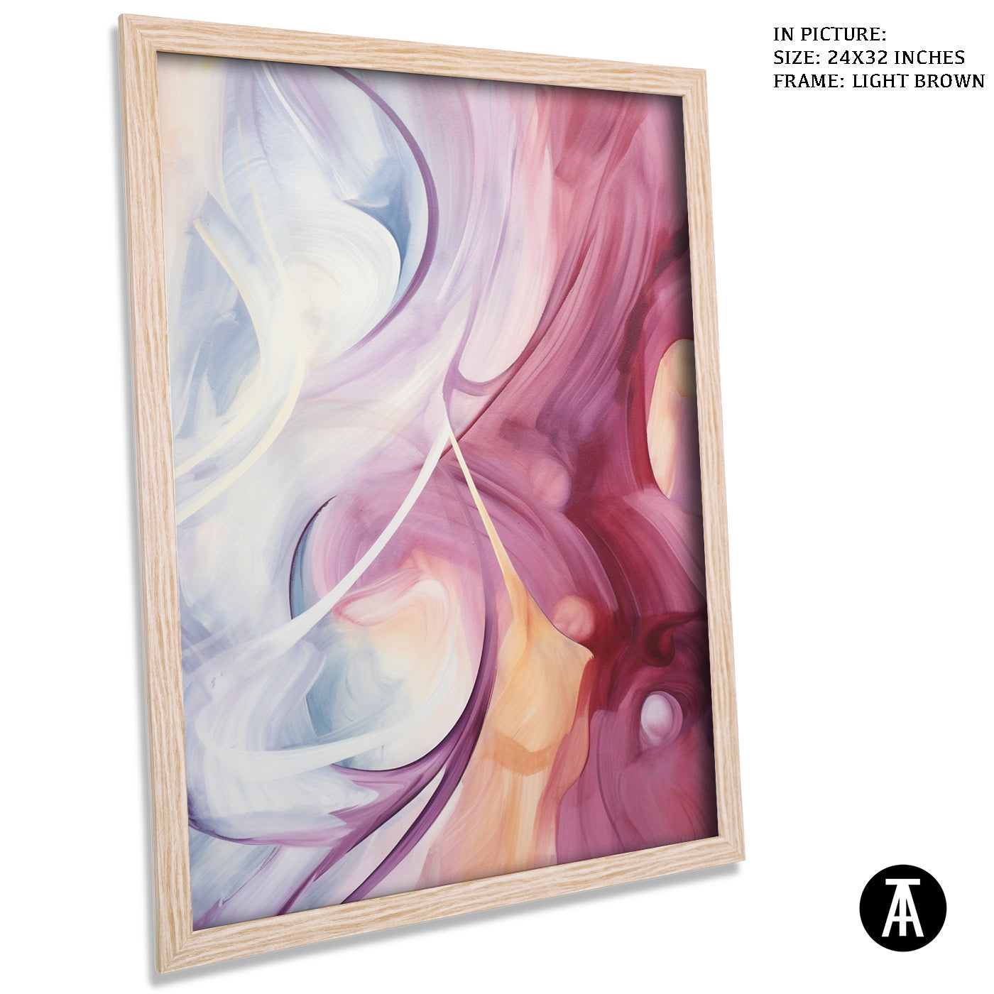 Artwork in Dark Brown Frame