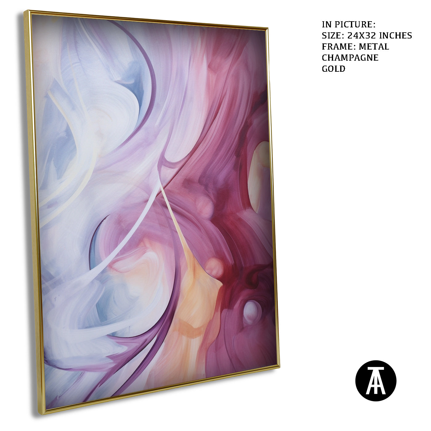 Artwork in Light Brown Frame