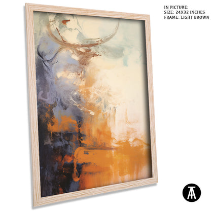 Sample Artwork in Light Brown Frame