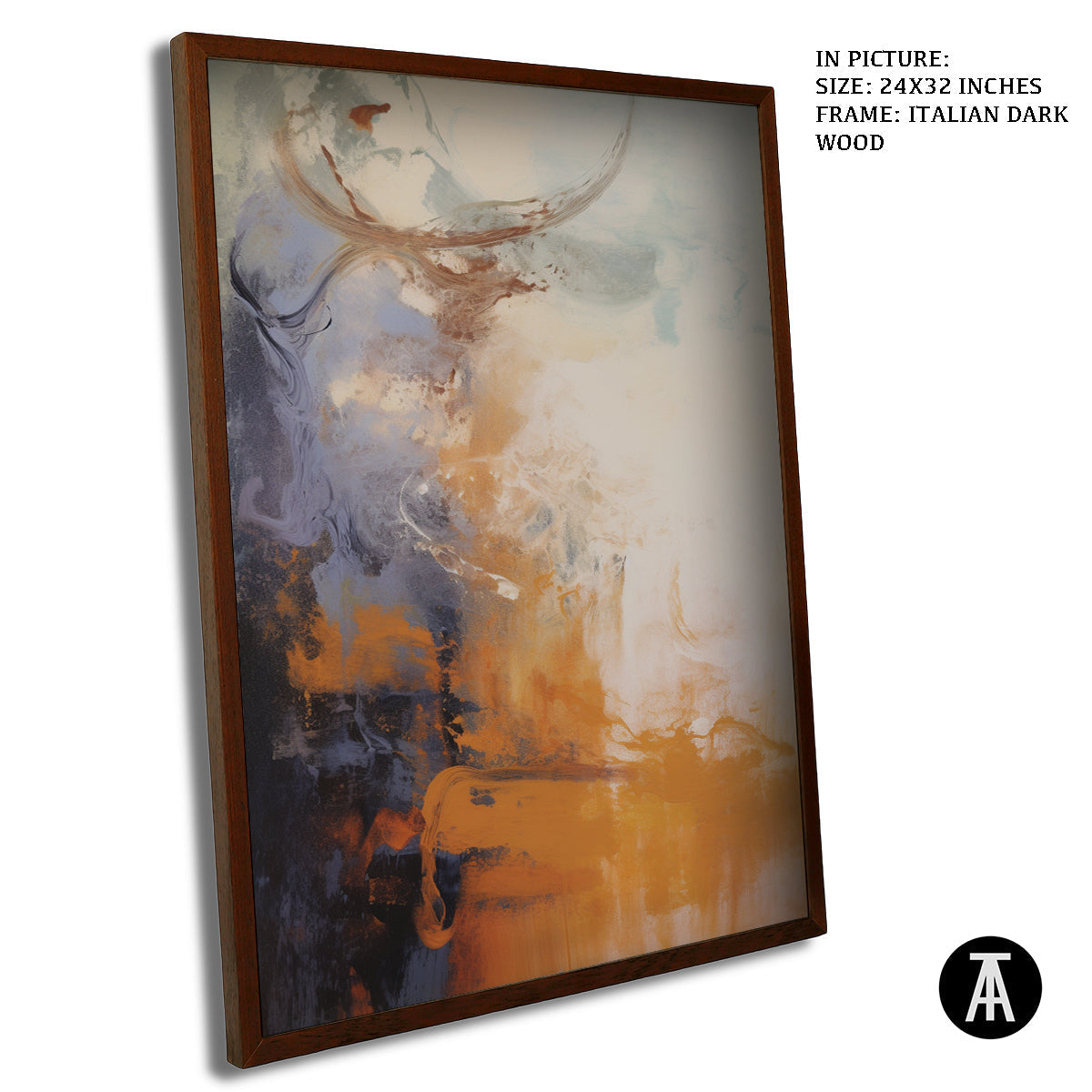 Sample Artwork in Italian Wood Framing Dark
