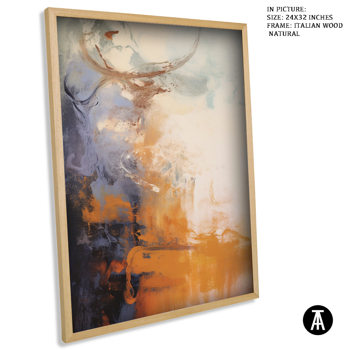 Sample Artwork in Italian Wood Framing Natural