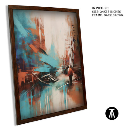 Artwork in Metal Champagne Gold Frame