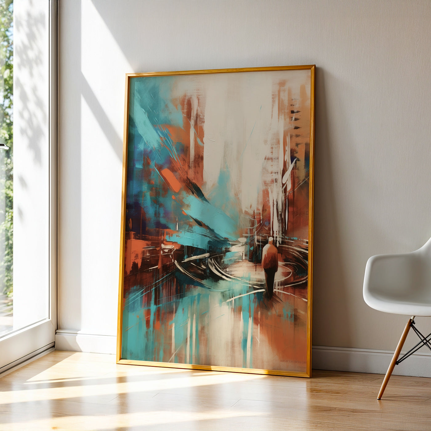 Abstract Painting in a Lifestyle Setting