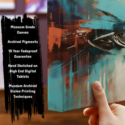 Information about Abstract Canvas Art Print