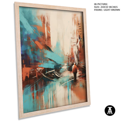 Artwork in Dark Brown Frame