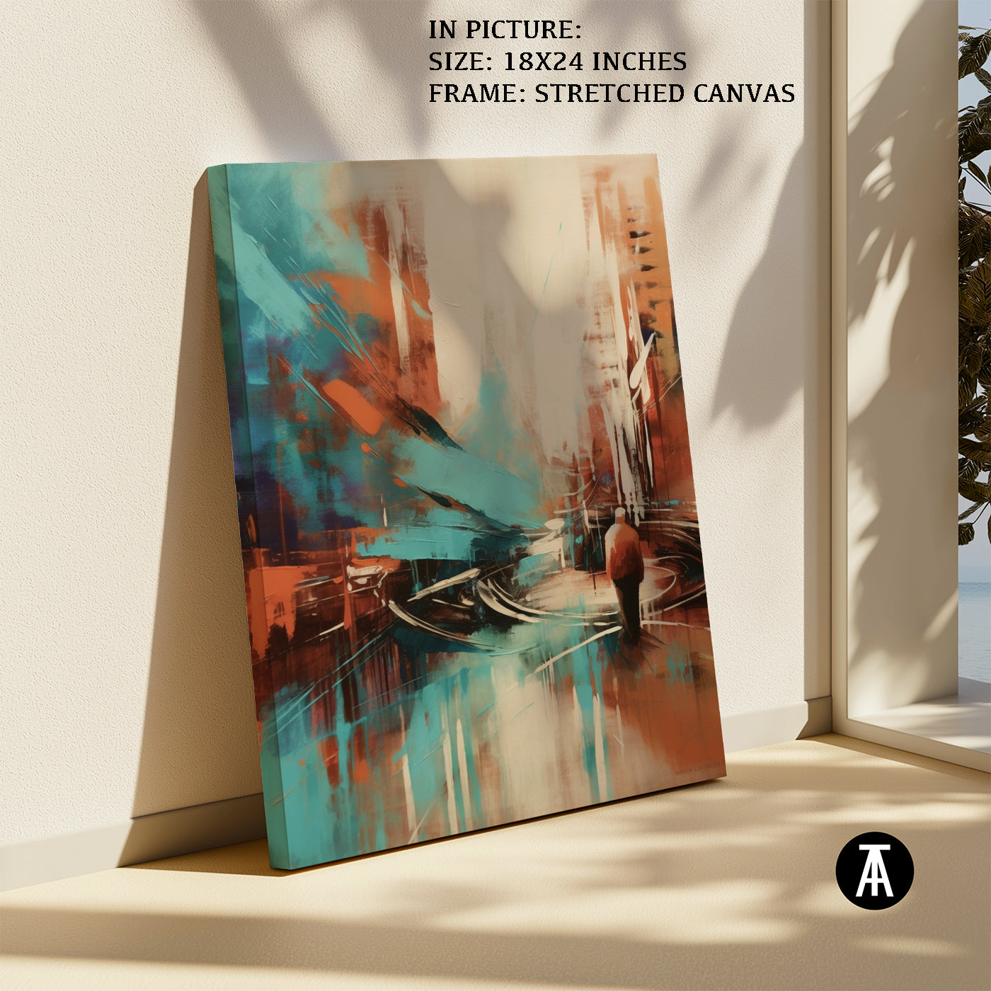 Artwork in Natural Wood Frame