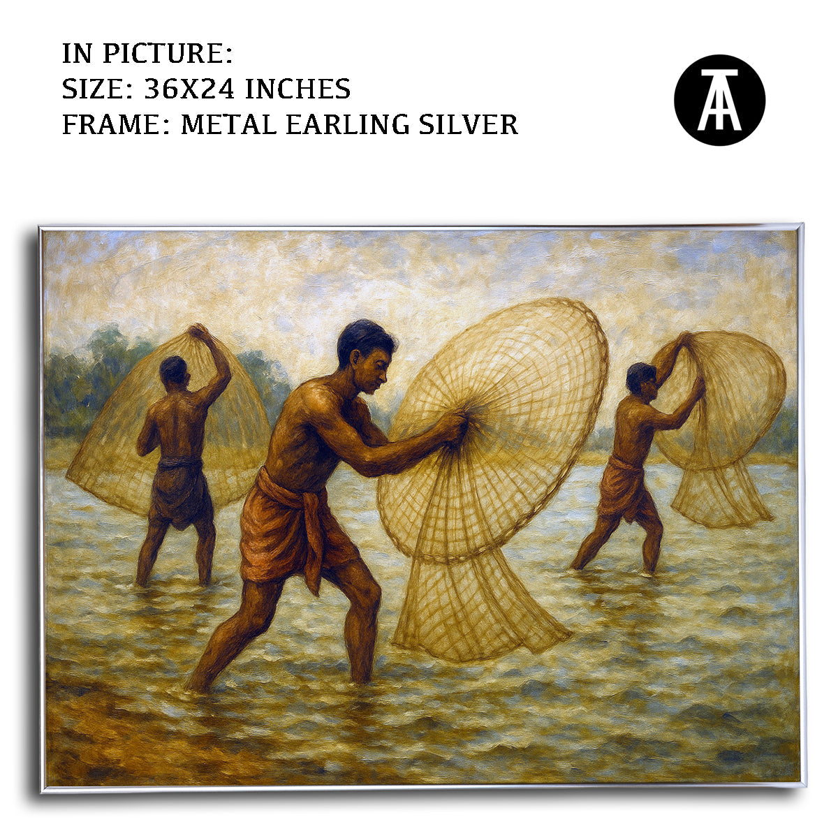 Artwork in Metal Earling Silver Frame