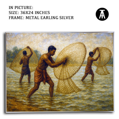 Artwork in Metal Earling Silver Frame