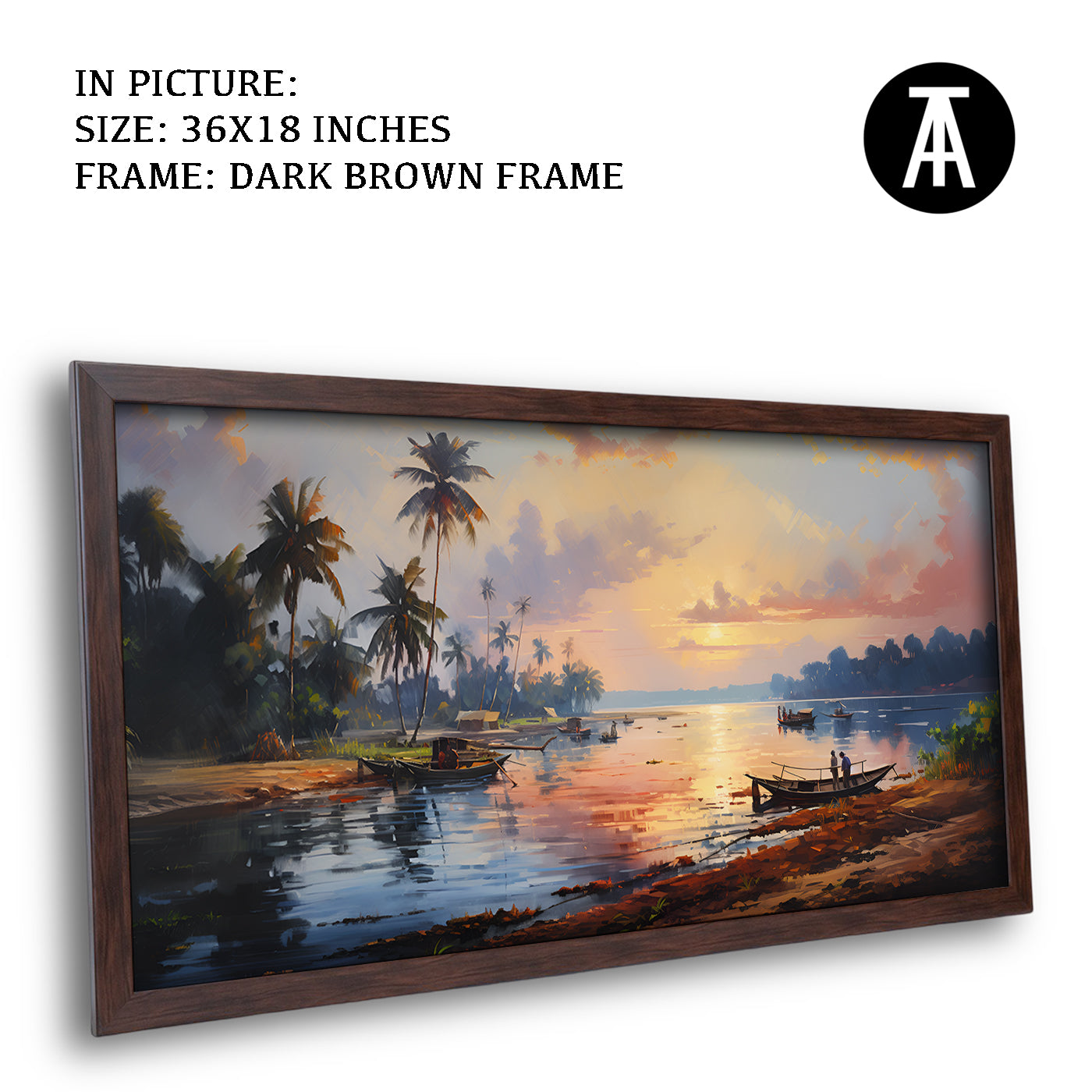 Artwork in Metal Champagne Gold Frame