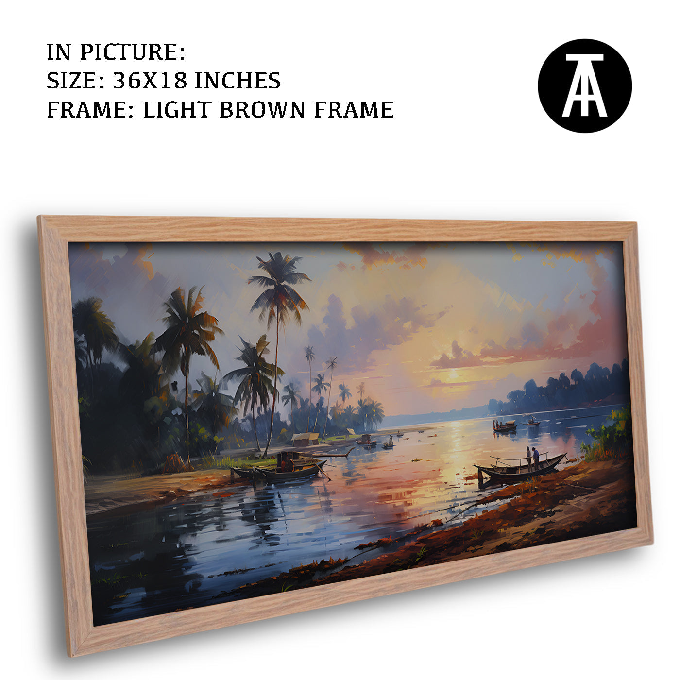Artwork in Dark Brown Frame
